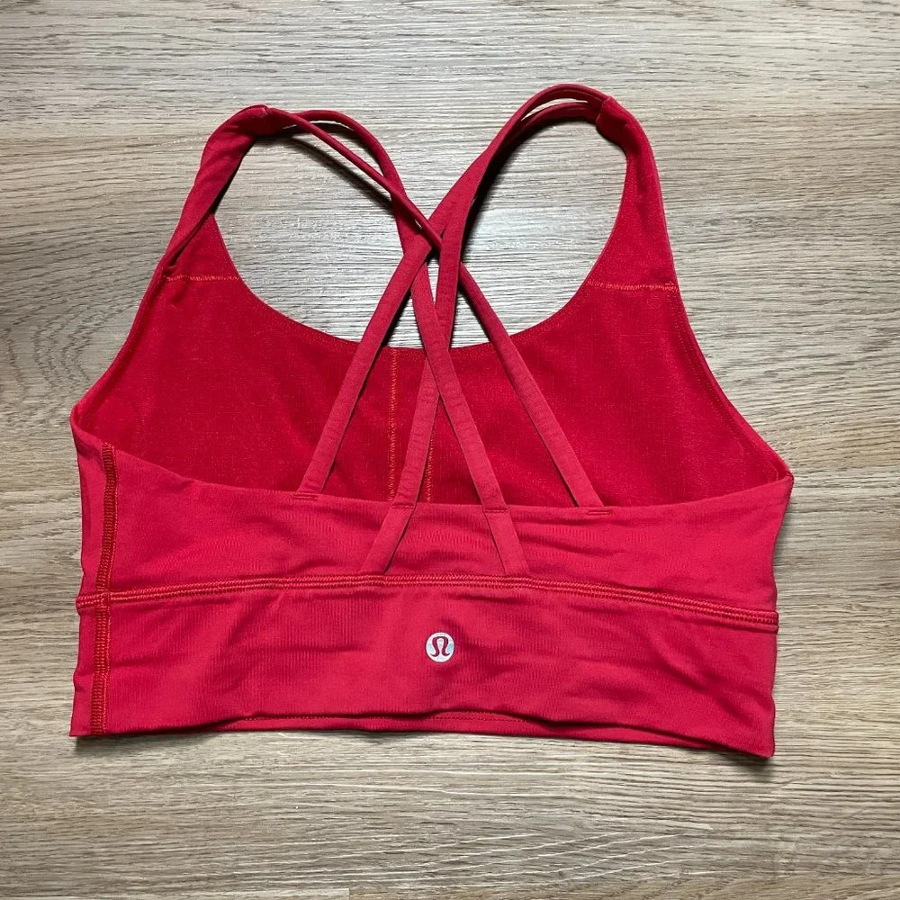 lululemon athletica Red Strappy Longline Sports Bra